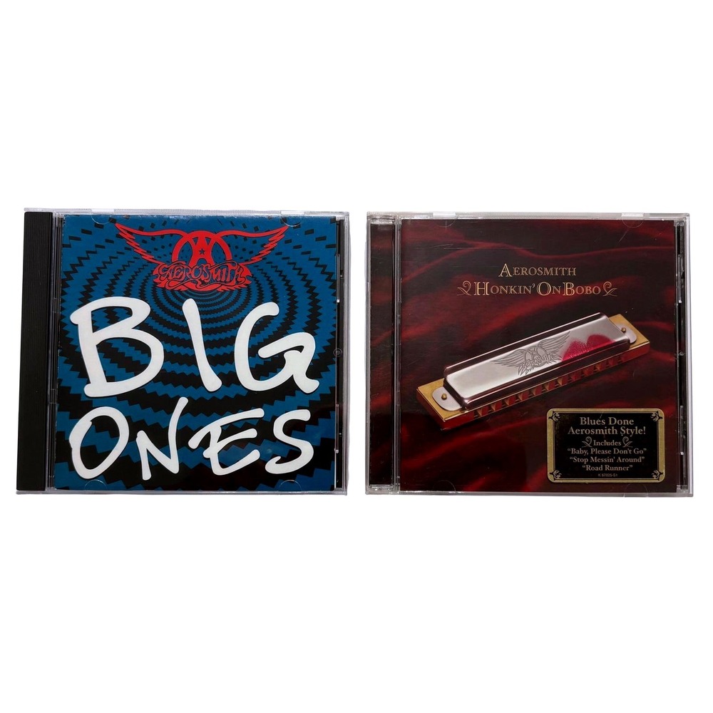 Aerosmith CD Lot Big Ones Greatest Hits and Honkin On Bobo Blues Rock 2 Disc Set
